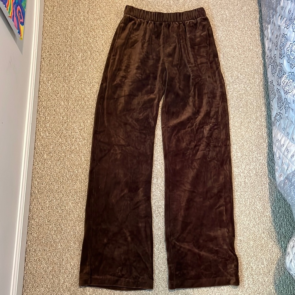 PacSun John Galt Brown Velour Pants